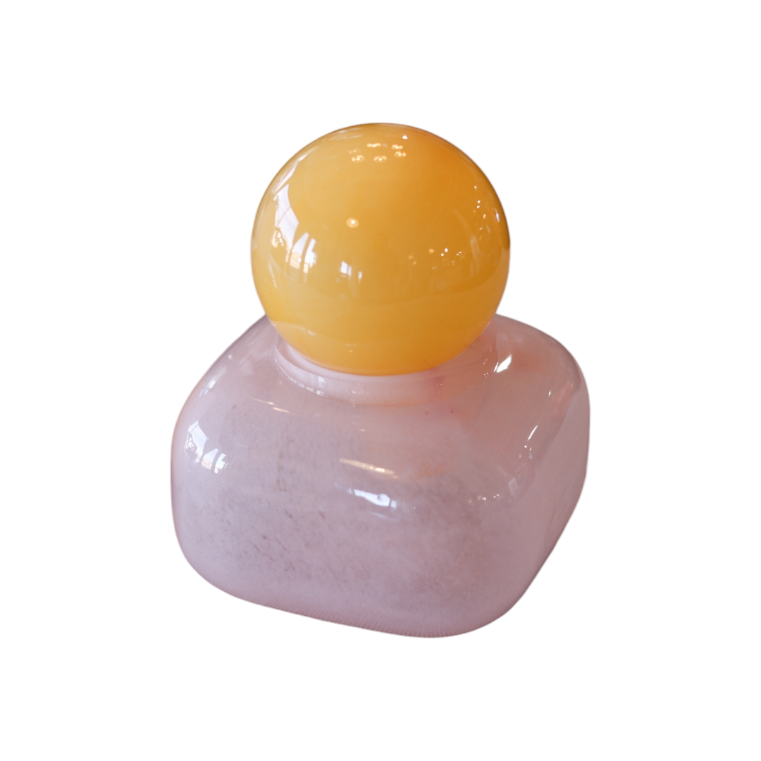 Short Glass Bottle with Stopper
