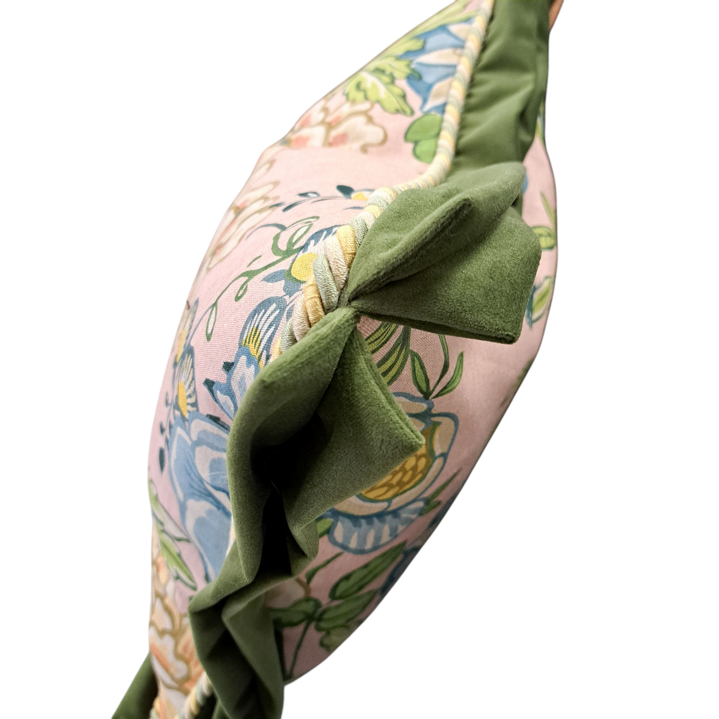 16" x 20" Pink & Green Floral Pillow