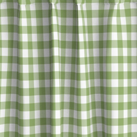 Green Check Single Drapery Panel