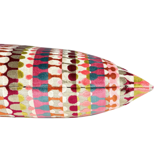 Magenta Geo Velvet Pillow - 22"