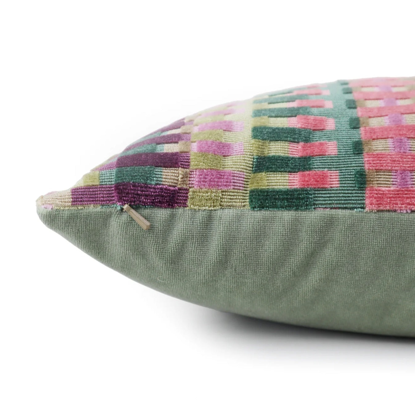 22" Plum, Pink & Green Pillow