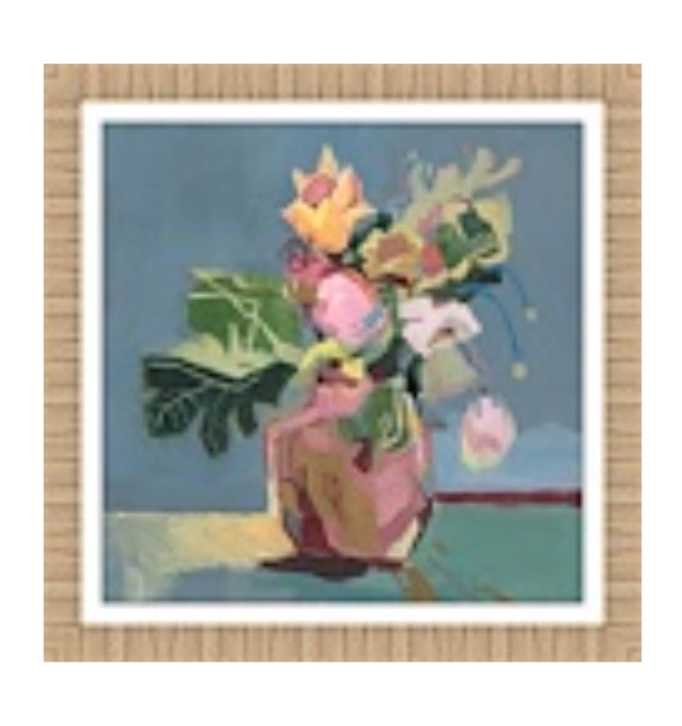 Playful Fragmented Bloom Painting