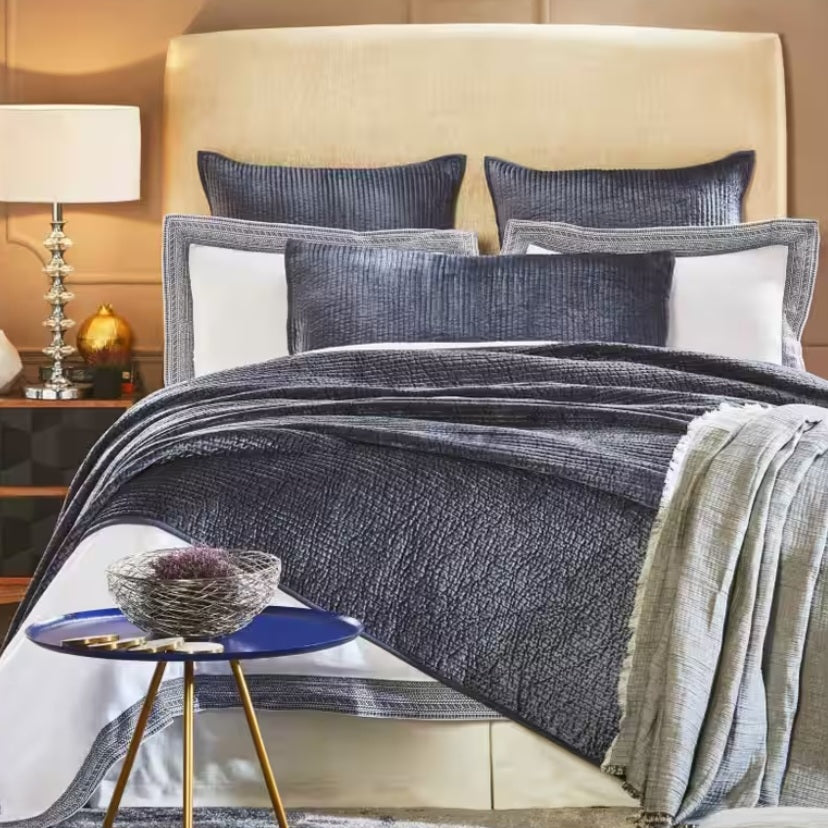 Spencer King Coverlet in Navy