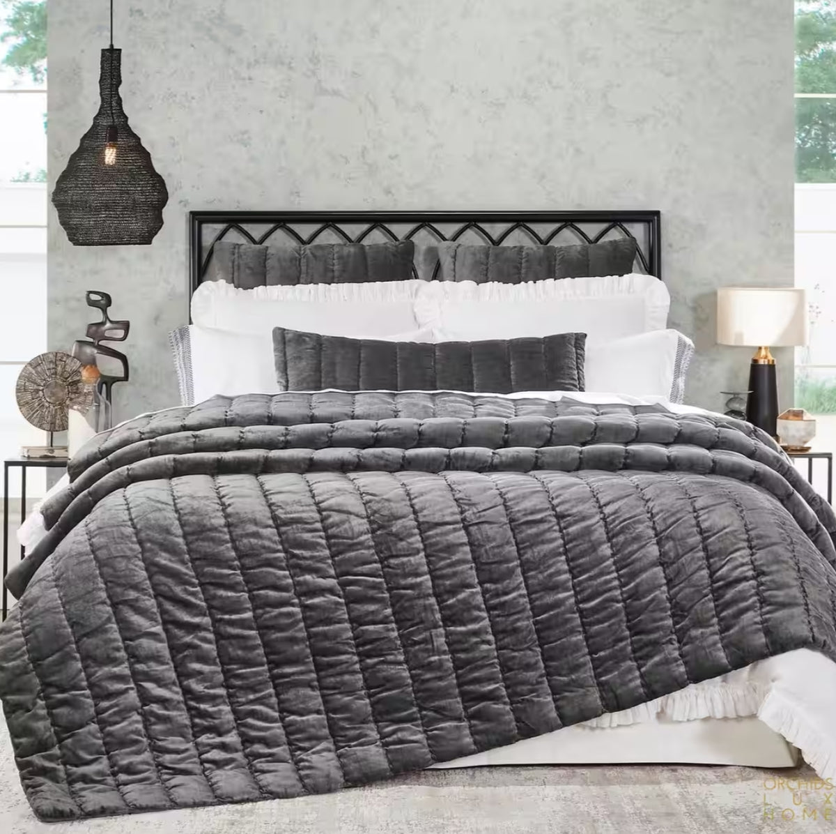 Gatsby Quilt in Steel - King