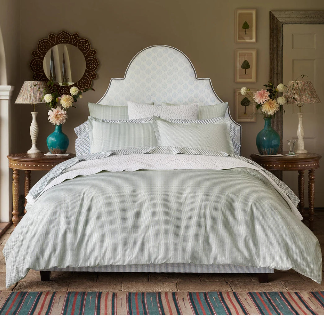 Cinde Organic Duvet in Sage - King