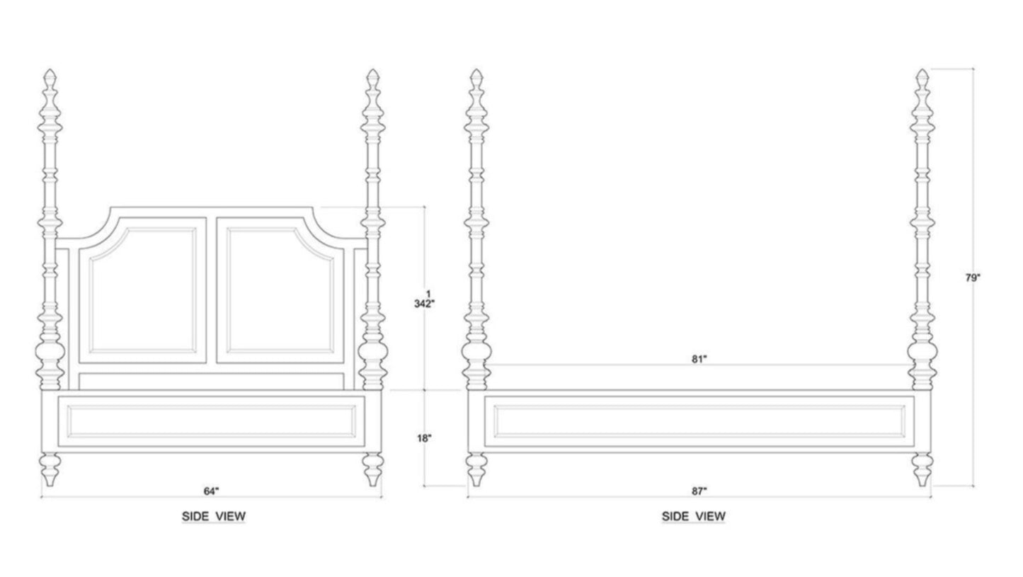 Savannah Queen Four Poster Bed