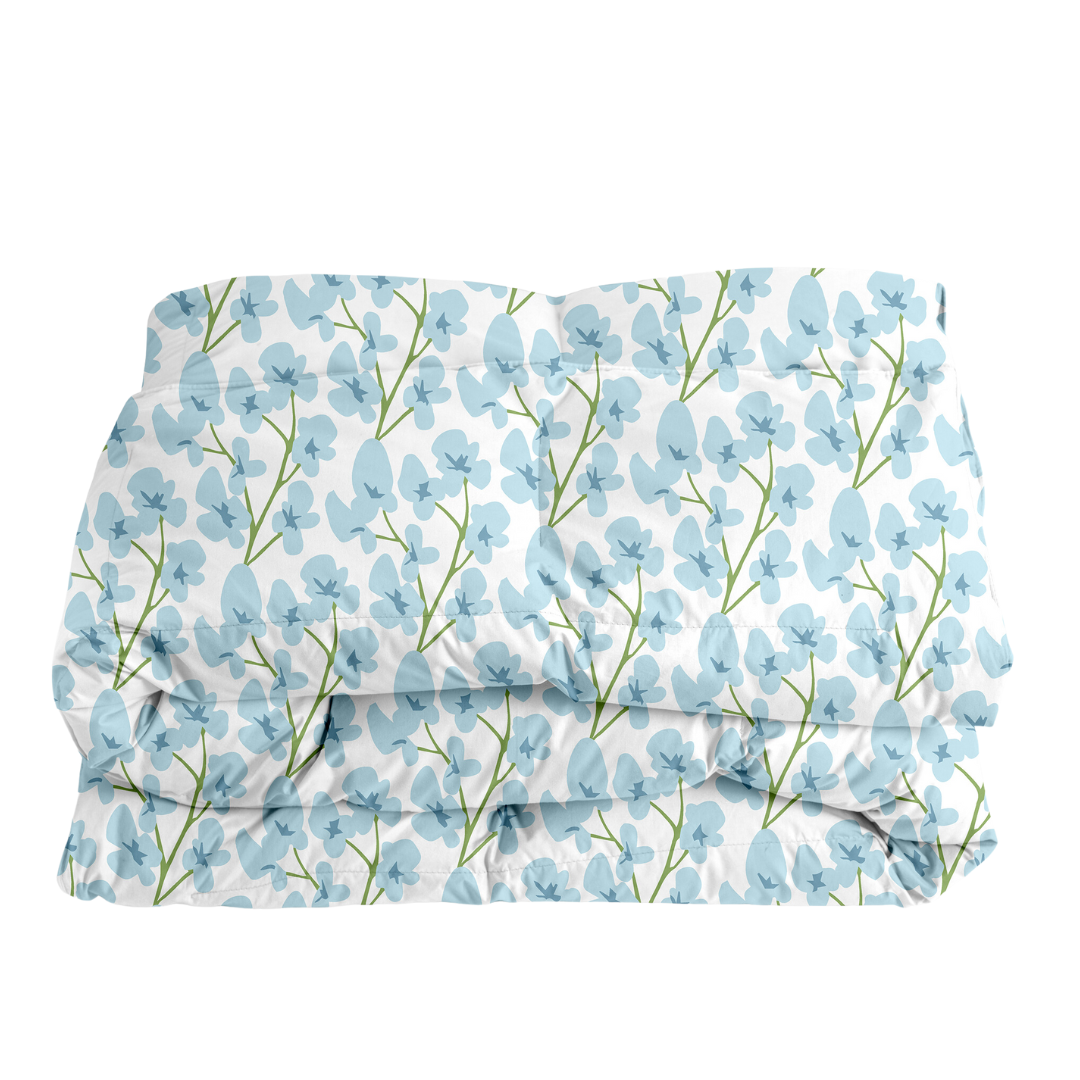 Green & Blue Floral King Comforter
