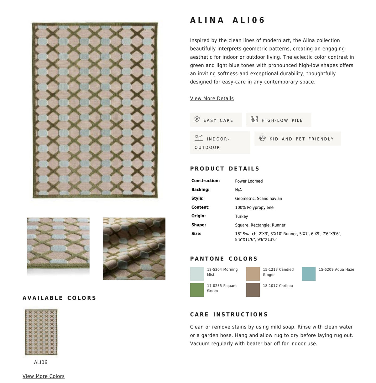 9'6" x 13'6" Indoor/Outdoor Alina Rug