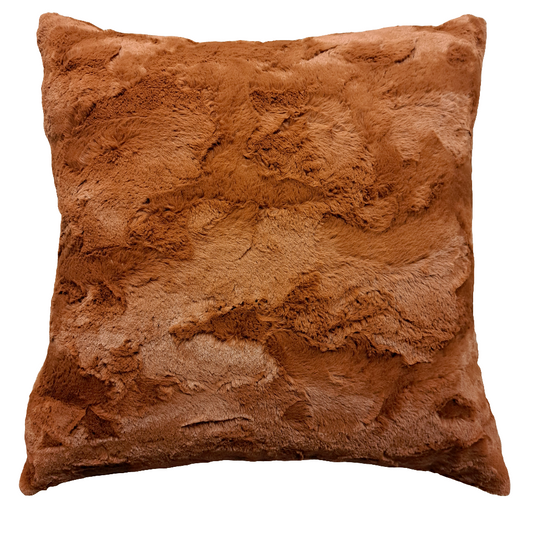 22" Faux Fur Pillow in Spice