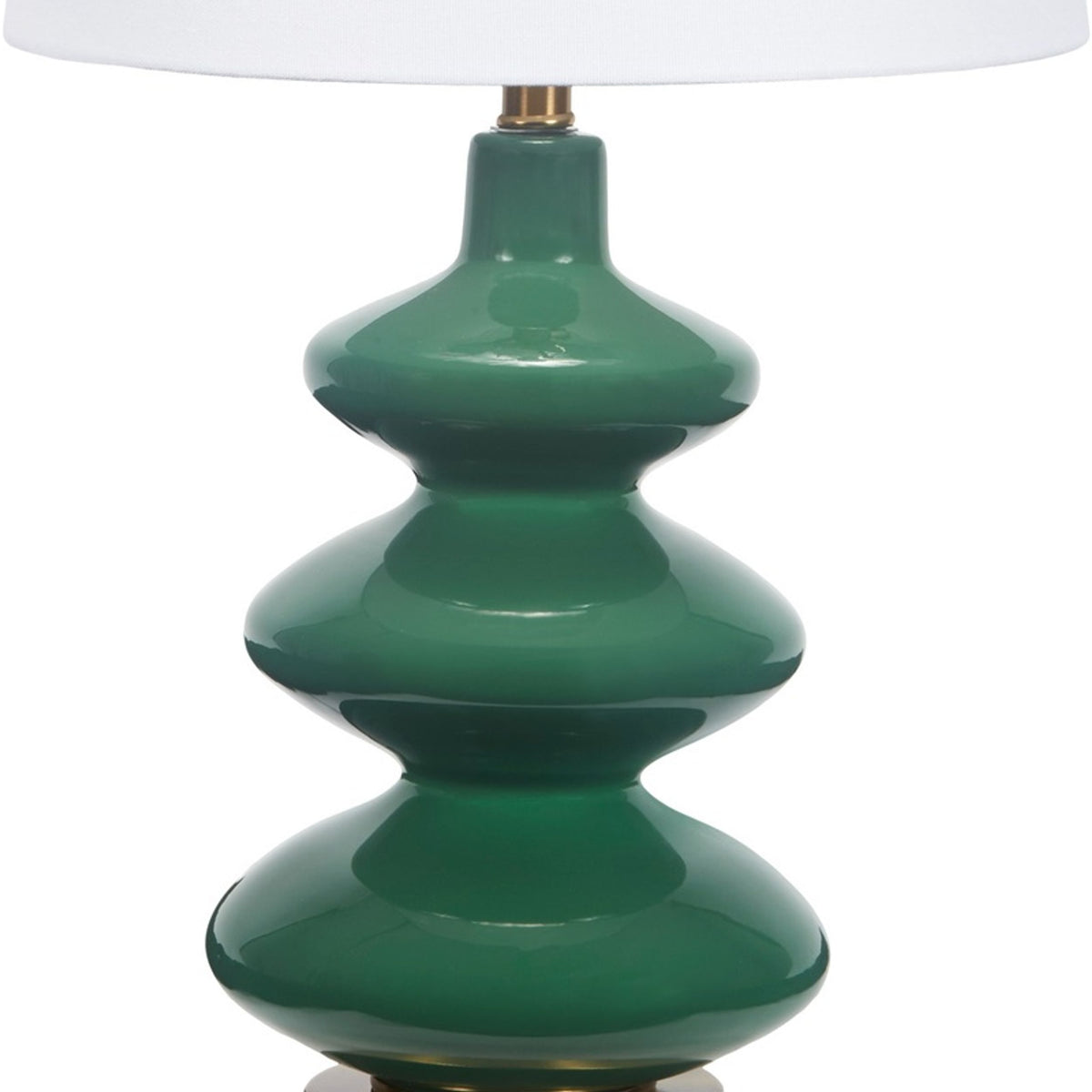 Emerald Green Glass Table Lamp