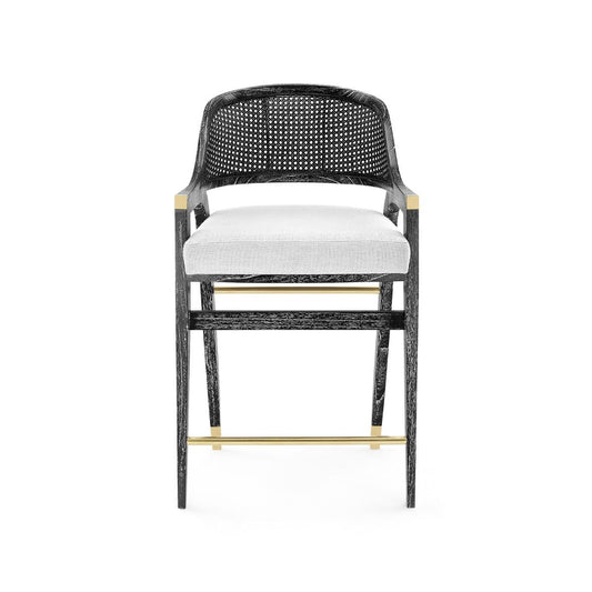 Edward Counter Stool in Jet Black