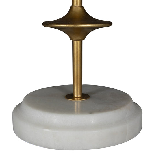 Avery Aged Brass & Marble Floor Lamp