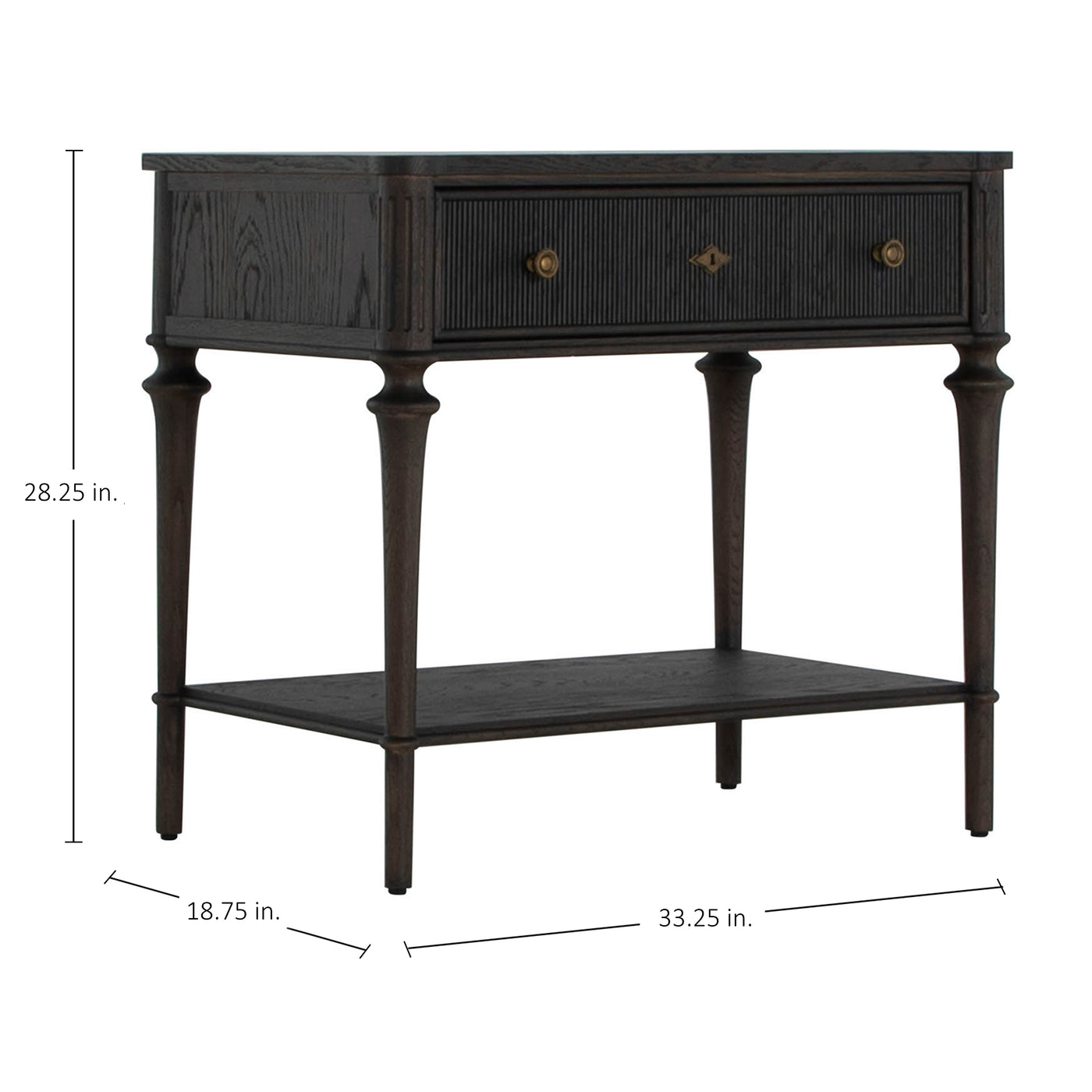 Andrea Oak Wood Nightstand