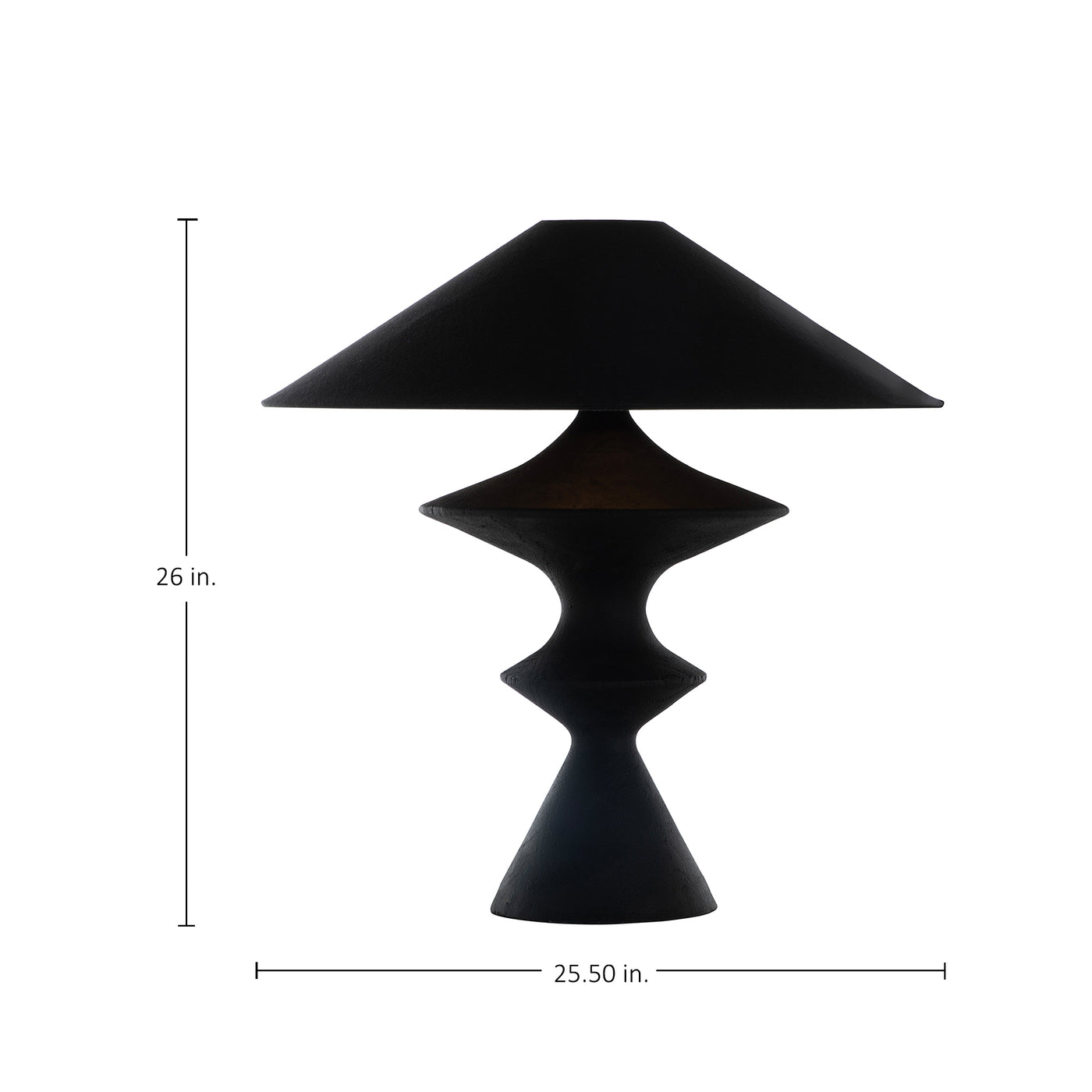 Darcy Black Resin Table Lamp