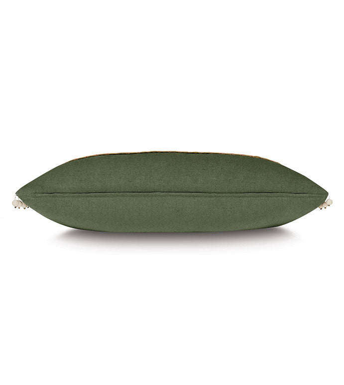 Manderley Embroidered Border Decorative Pillow - 15" x 26"