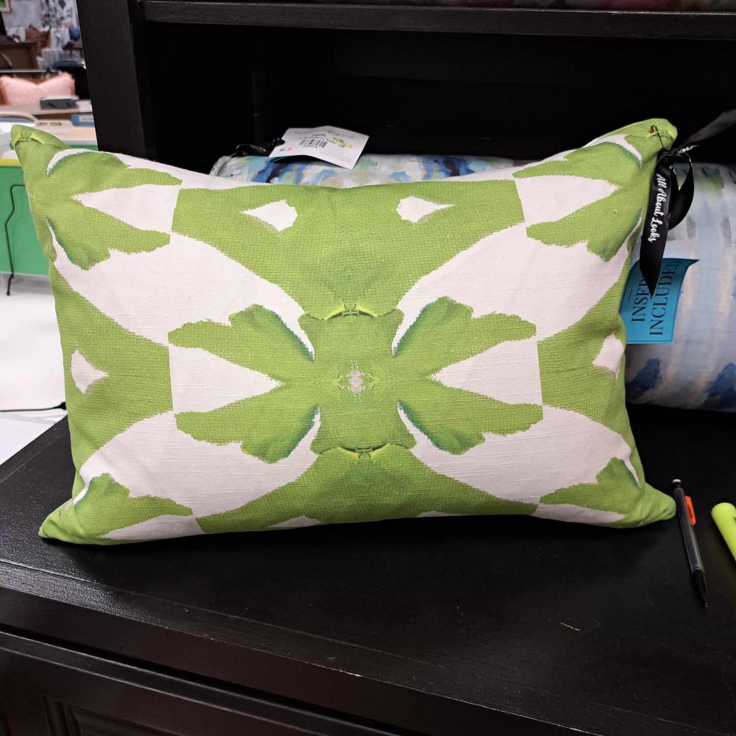 14 x 20 Green Palm Lumbar Pillow