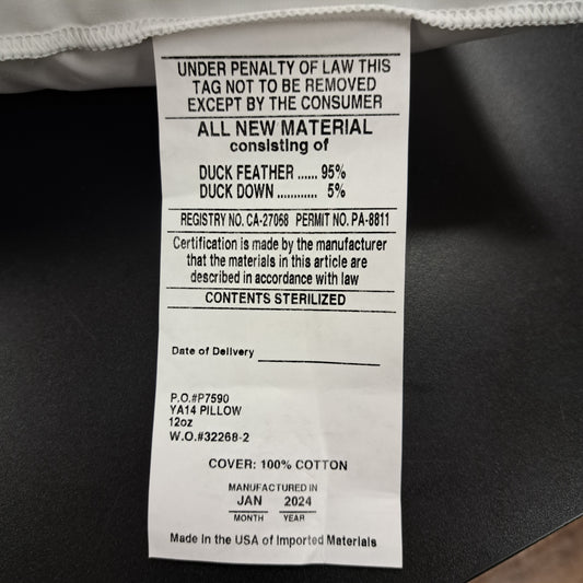 14" X 14" Pillow Insert