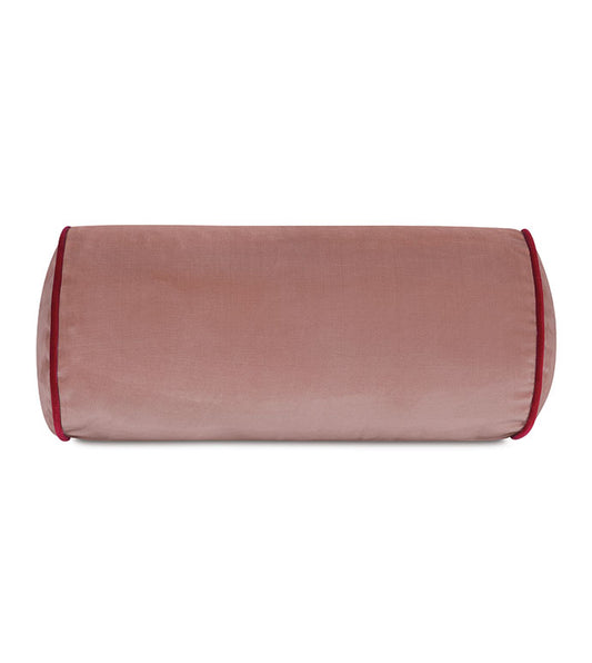 Uma Velvet Bolster in Pink - 18" L