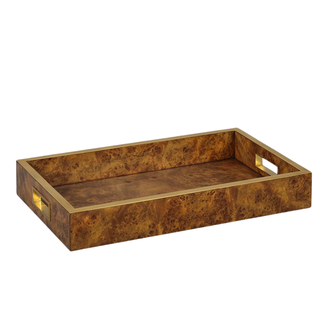 Rustic Burl Medium Rectangle Serving Tray