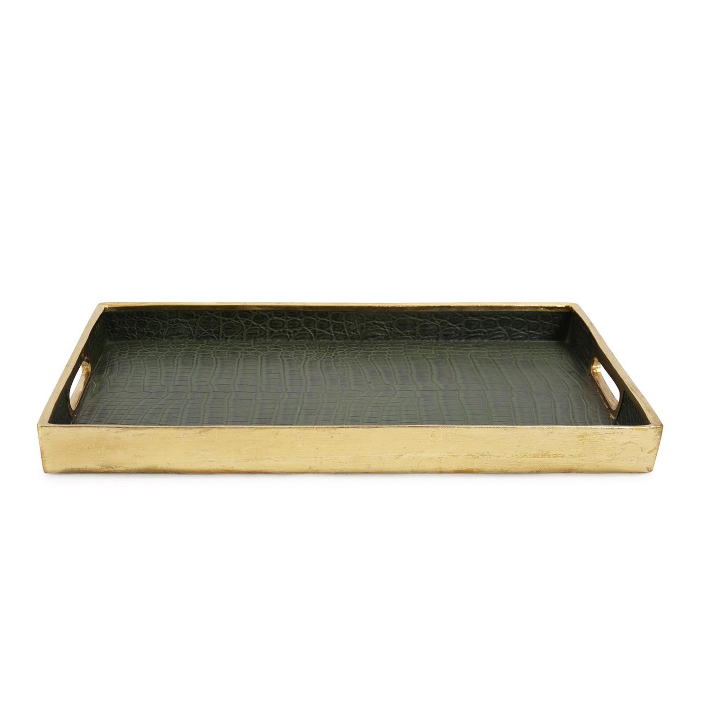 Green Faux Alligator Tray