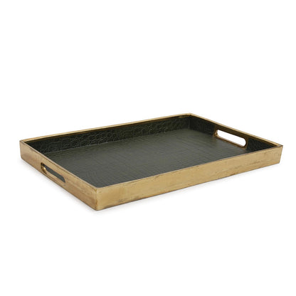 Green Faux Alligator Tray