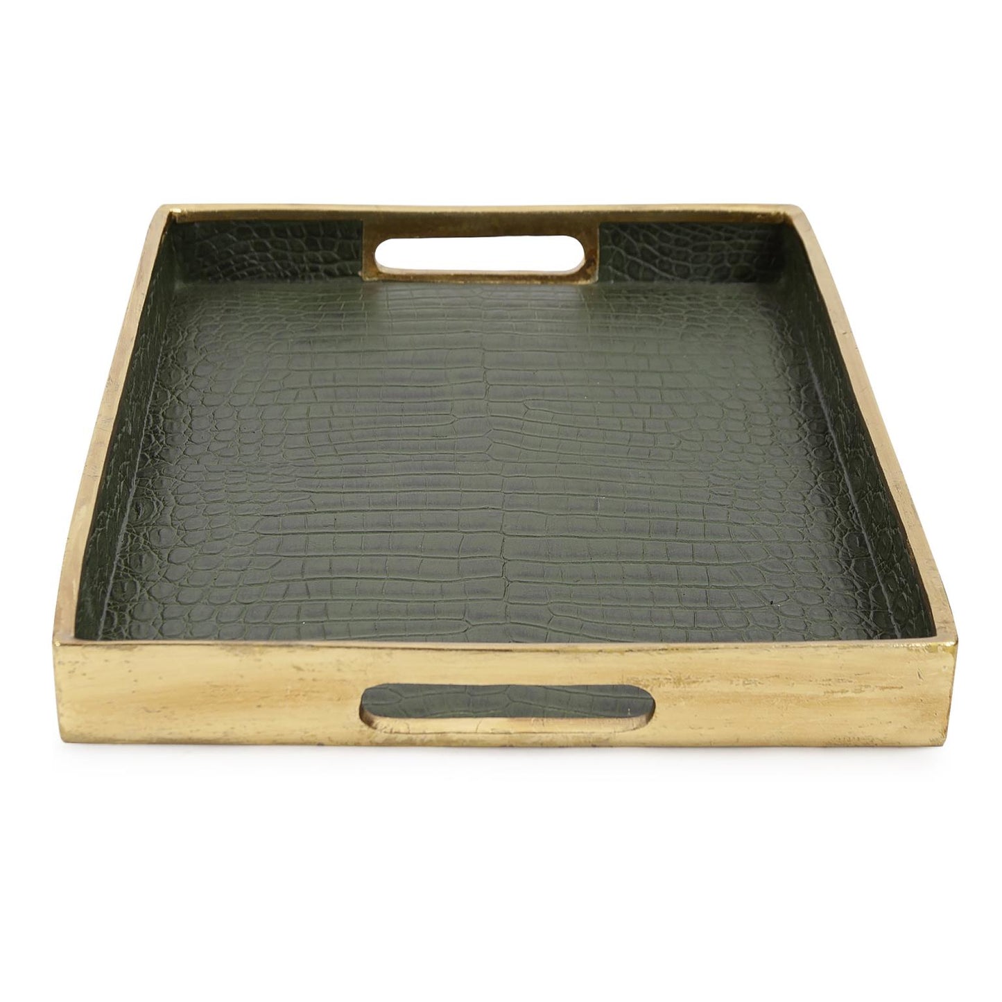 Green Faux Alligator Tray