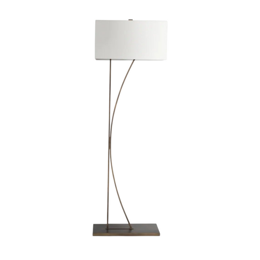 Anya Metal Brushed Bronze Curved Base Floor Lamp