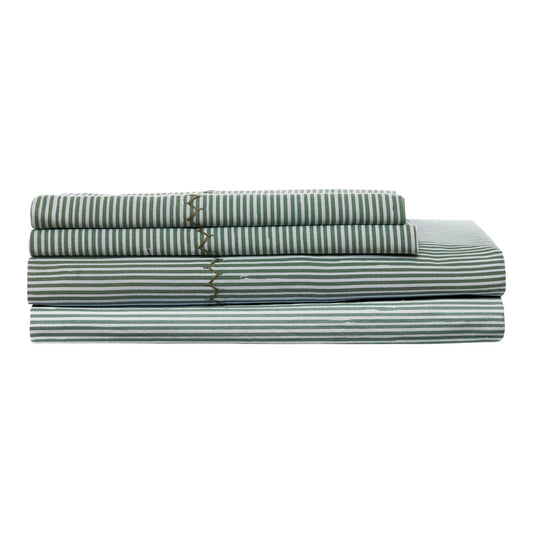 Nandi Dark Sage Organic Sheet Set - King
