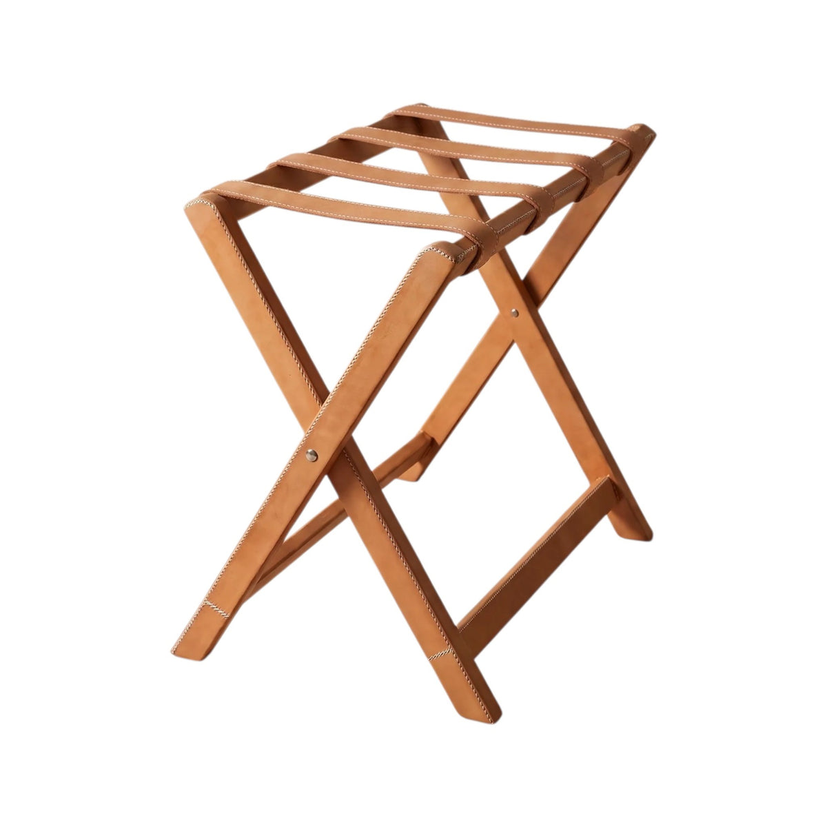 Hand-Stitched Leather Luggage Rack