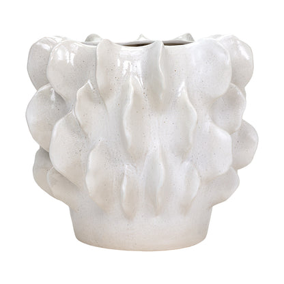 Beckton Short White Planter