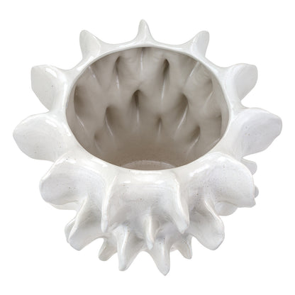 Beckton Short White Planter