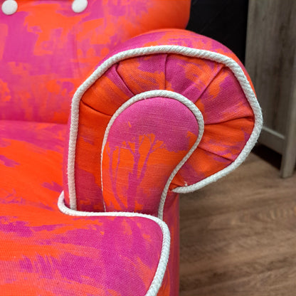 Pink & Orange Toile Chair