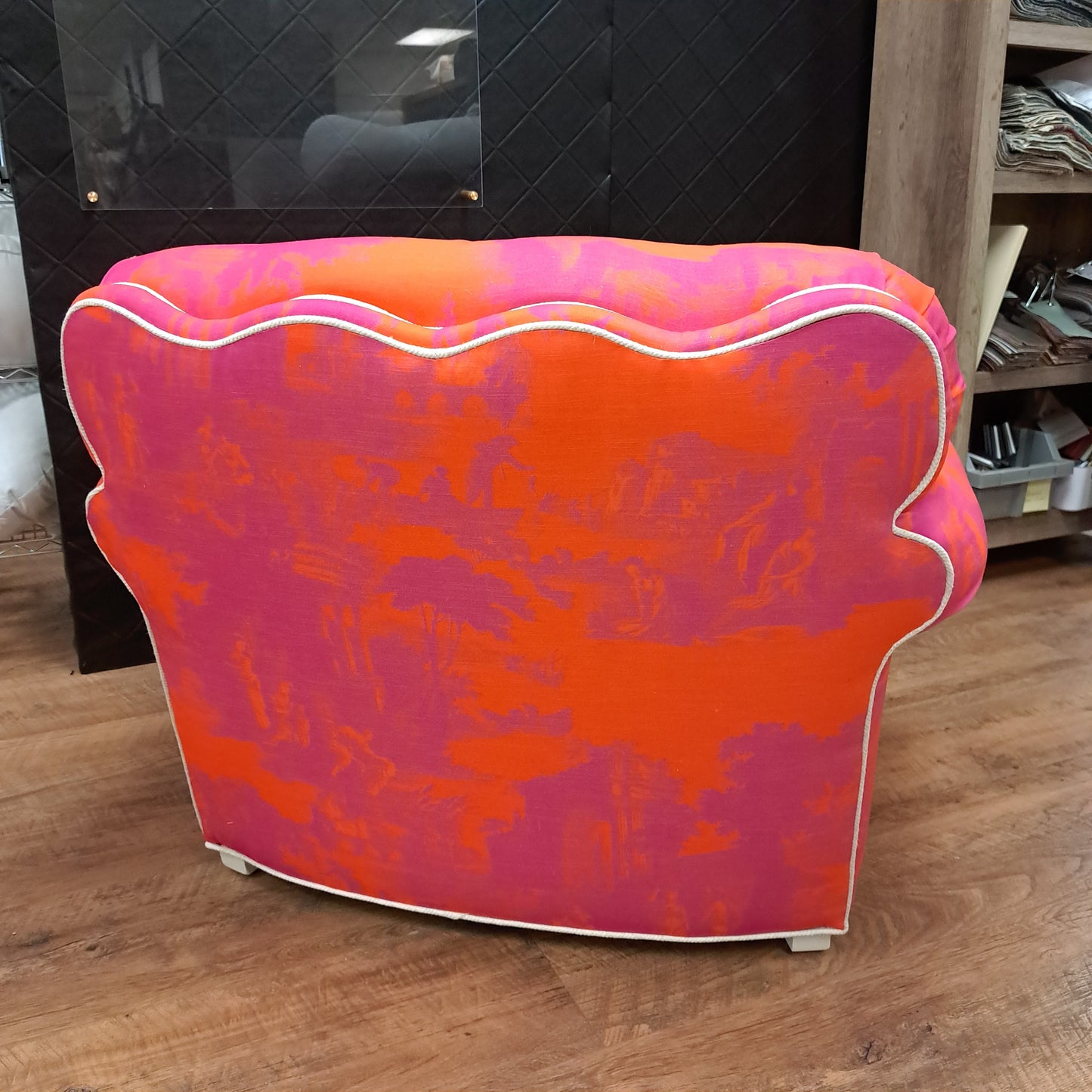 Pink & Orange Toile Chair