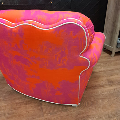 Pink & Orange Toile Chair