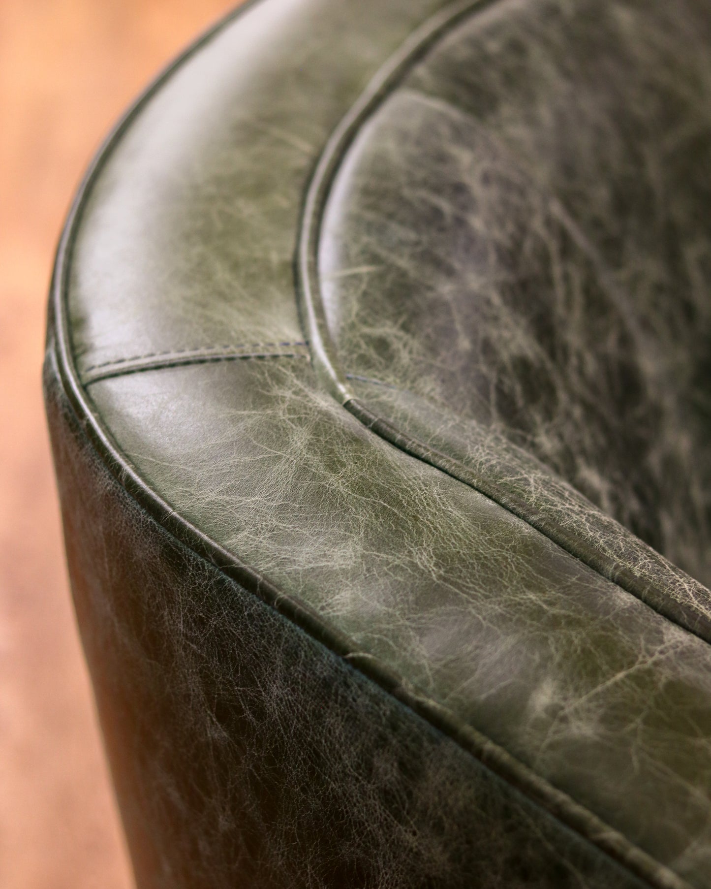 Green Leather Swivel Chair