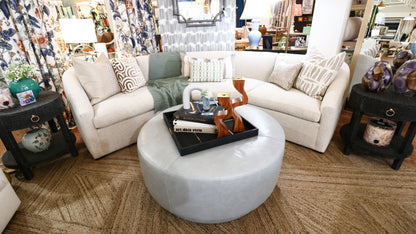 3-Piece Curved White Sectional