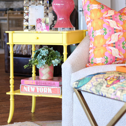 Lemon Yellow Side Table