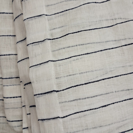 Crete Blue Stripe Sheer Ready Made Panel