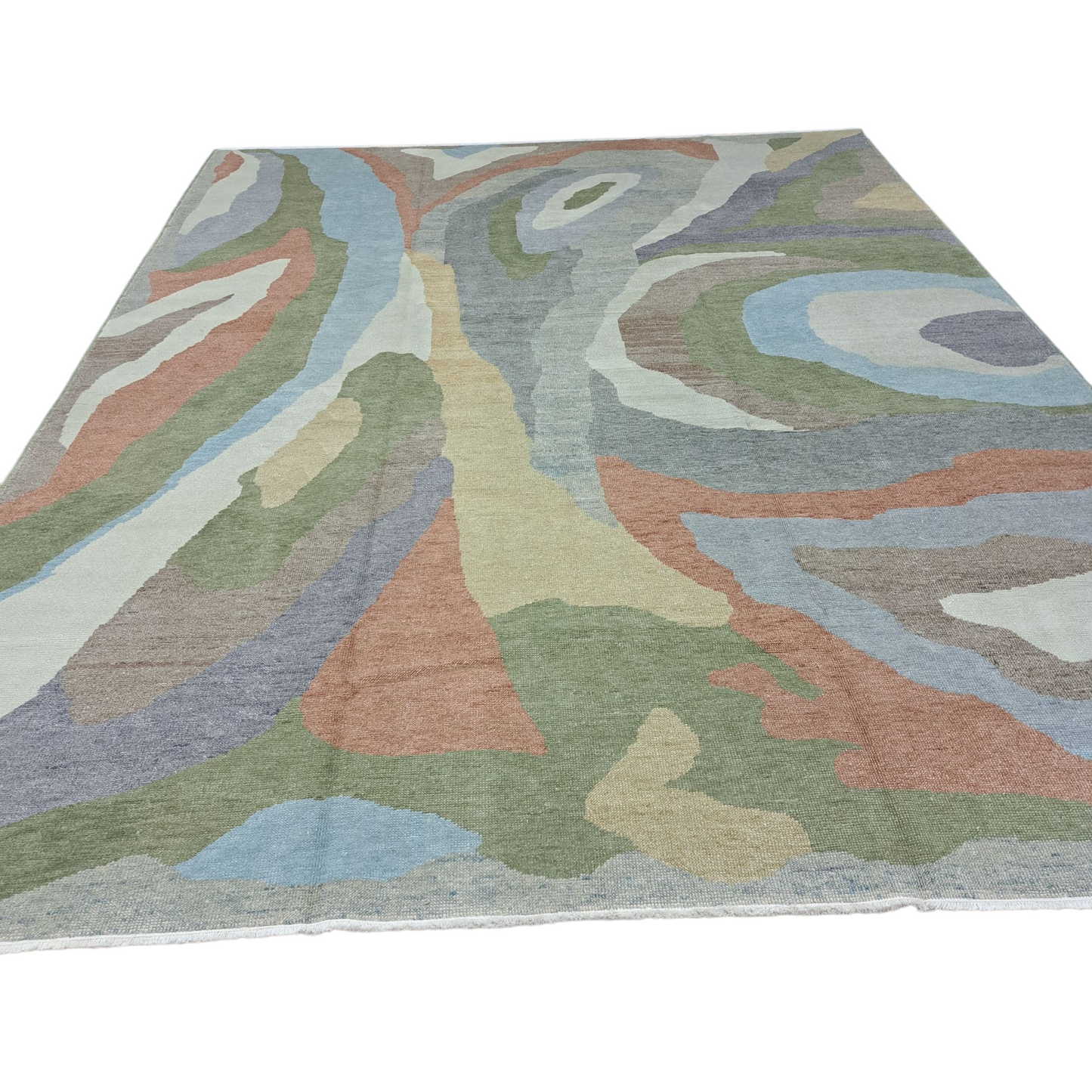 9' x 12' Oushak Abstract Rug