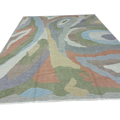 9' x 12' Oushak Abstract Rug