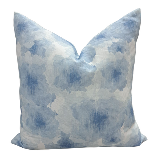 22" Sky Linen Absract Pillow