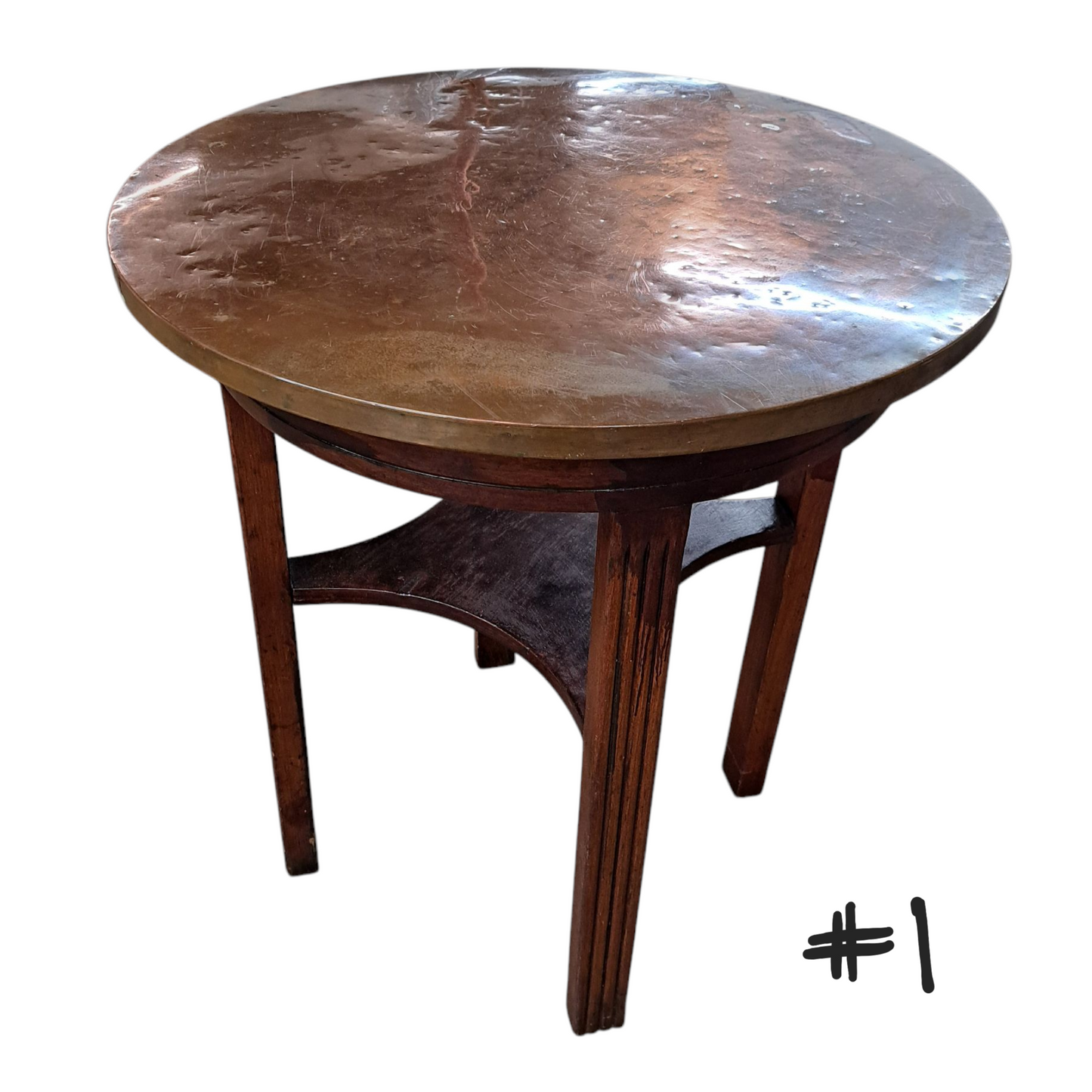 Round Copper Top Table