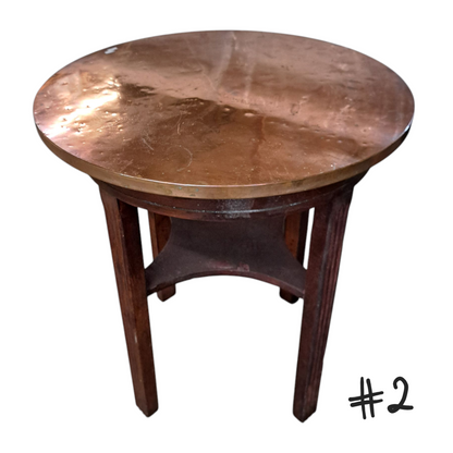 Round Copper Top Table