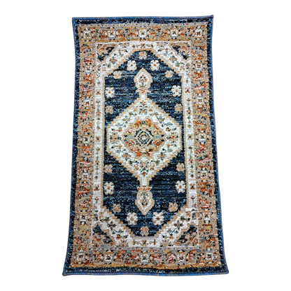 1'10" x 3'3" Andorra Dark Blue Rug