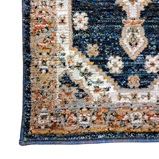 1'10" x 3'3" Andorra Dark Blue Rug