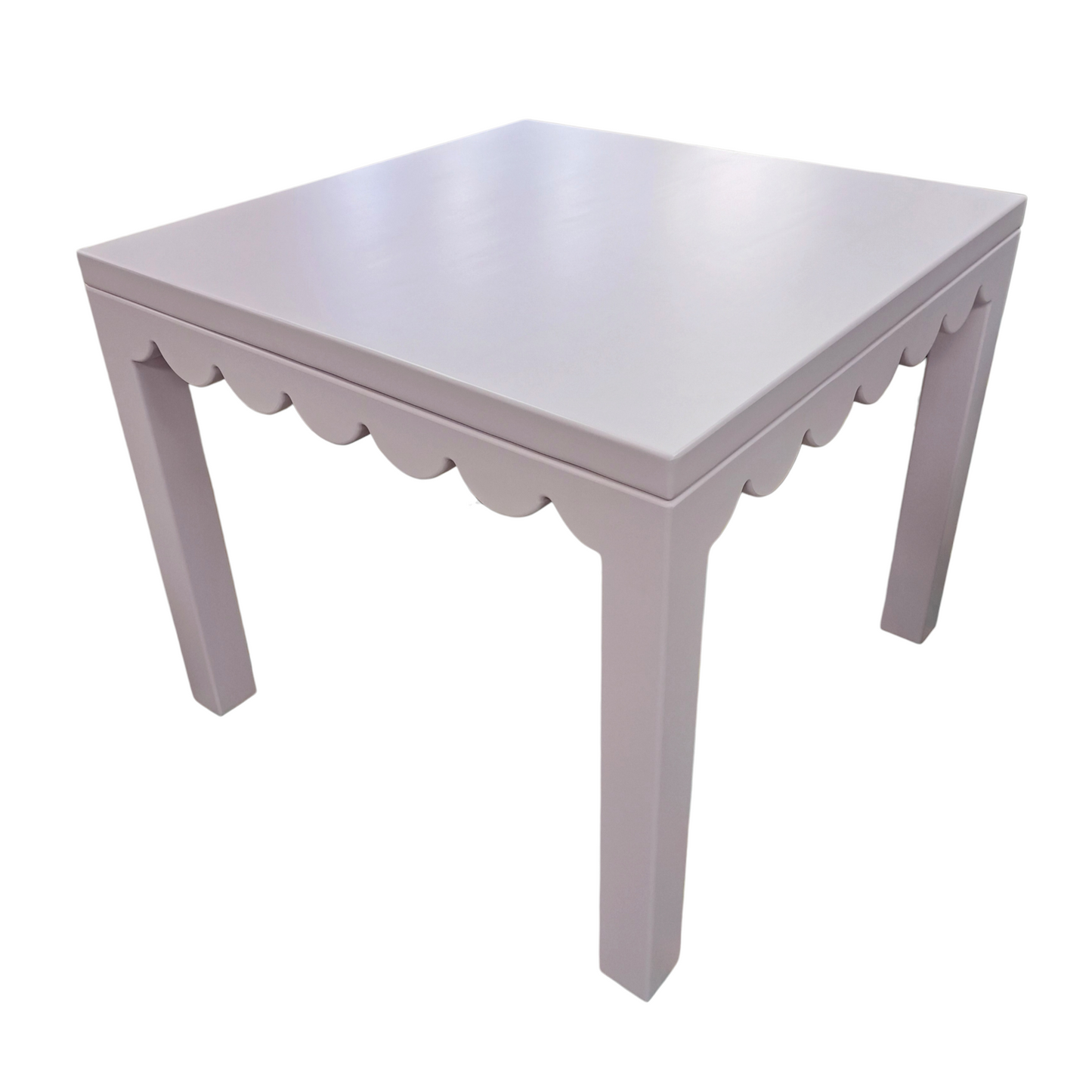 Lilac Scalloped Game Table