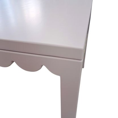 Lilac Scalloped Game Table