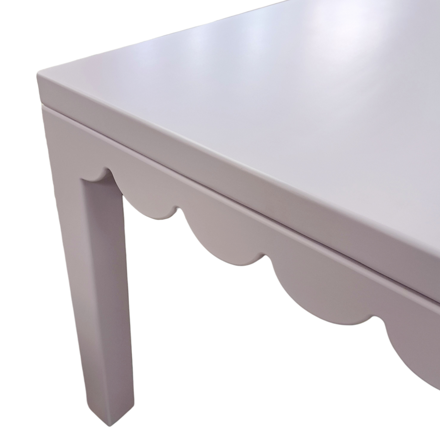 Lilac Scalloped Game Table