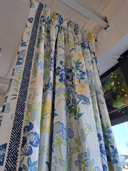 Blue, Yellow, & White Drapery Panel