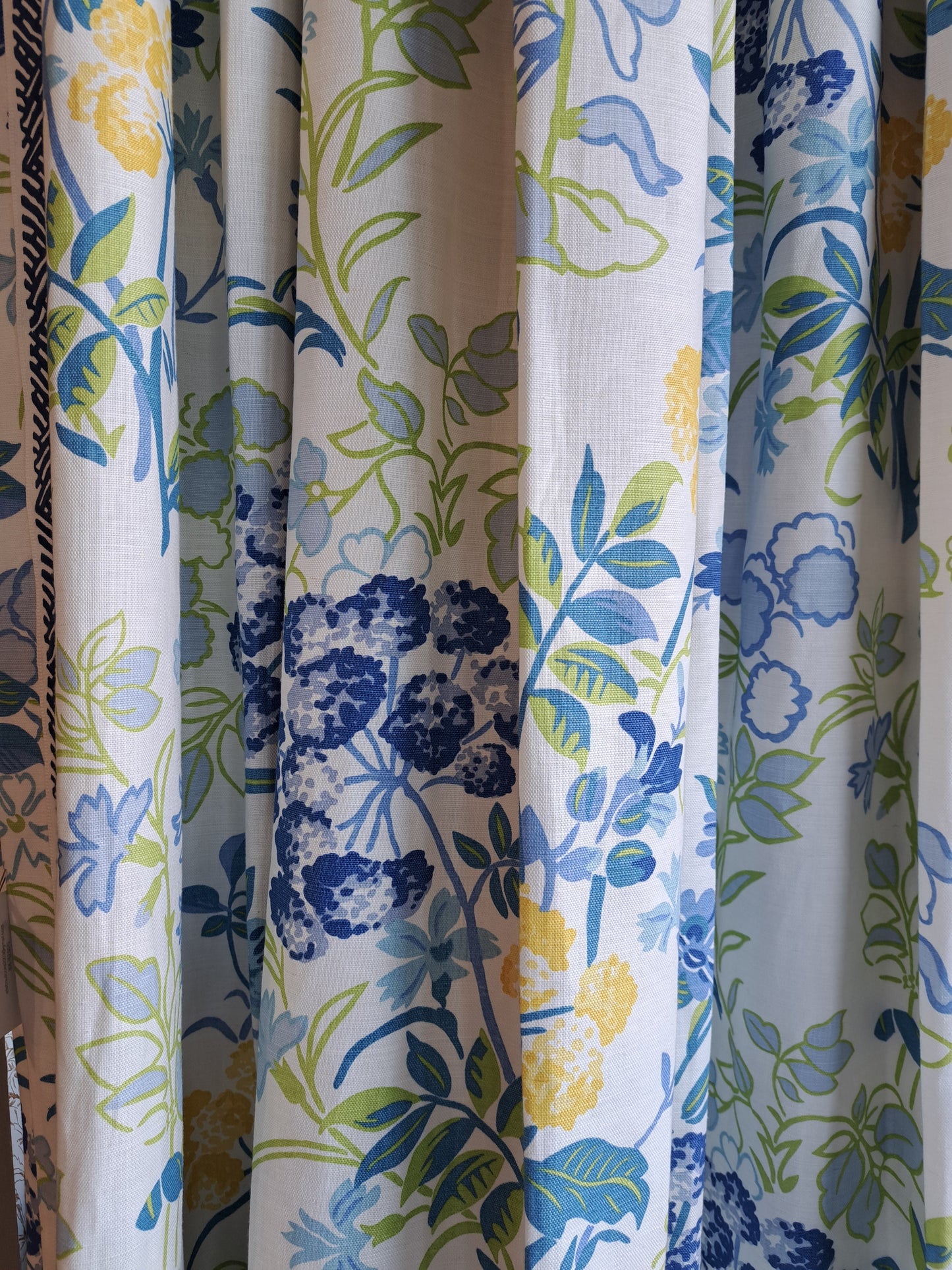 Blue, Yellow, & White Drapery Panel